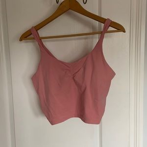 Pink lululemon ruffled align tank